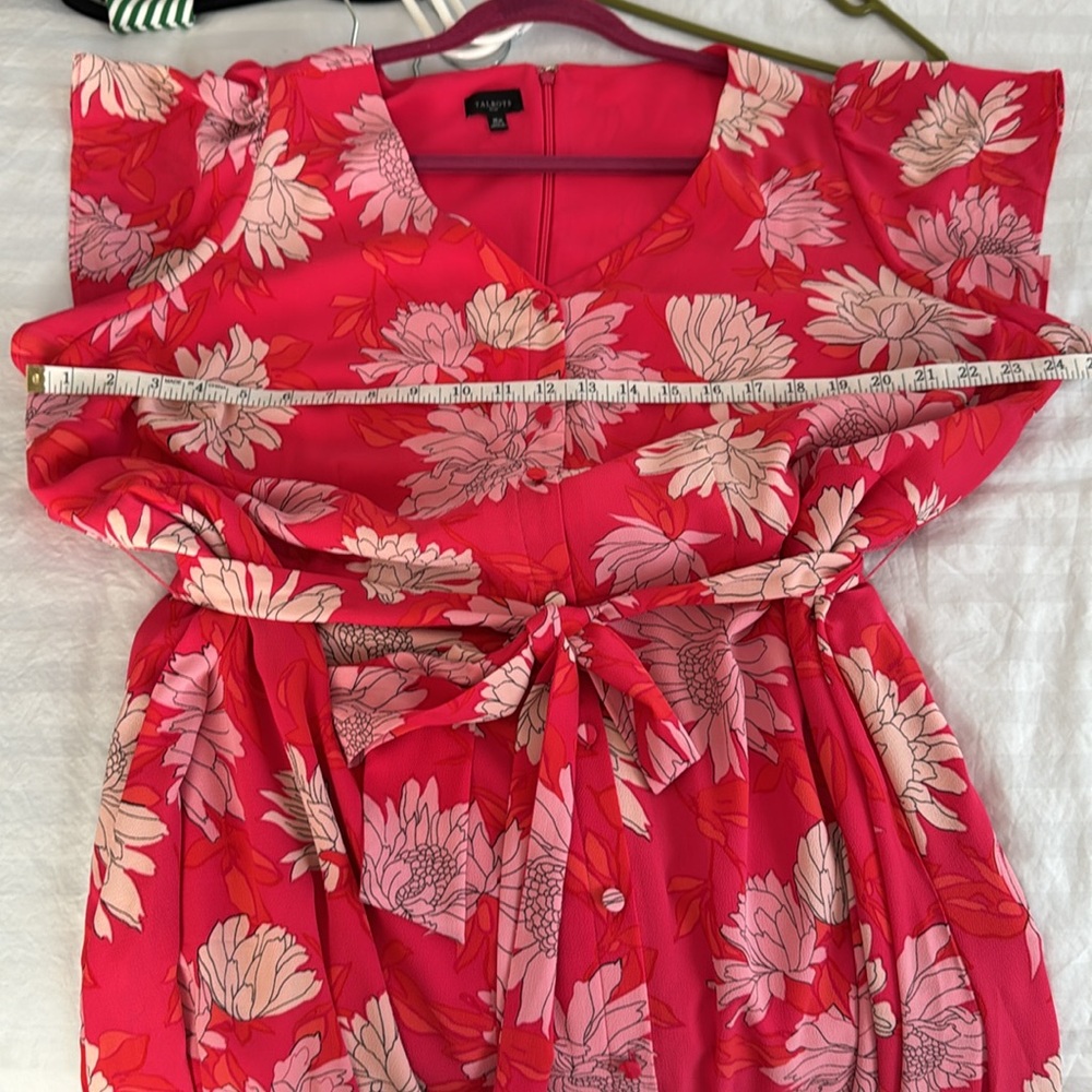 🌺Talbots Plus pink floral midi dress. Size 16W. - Picture 8 of 11